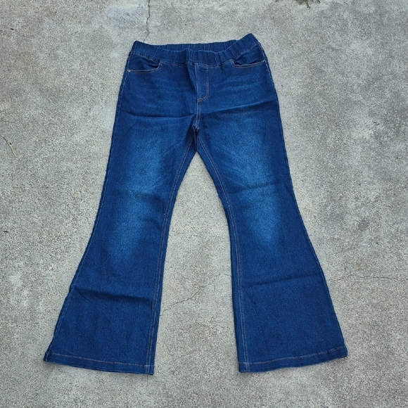 JVinni Flare Women Denim Jeans Sz L Great Condition 4 Pockets - Picture 1 of 9